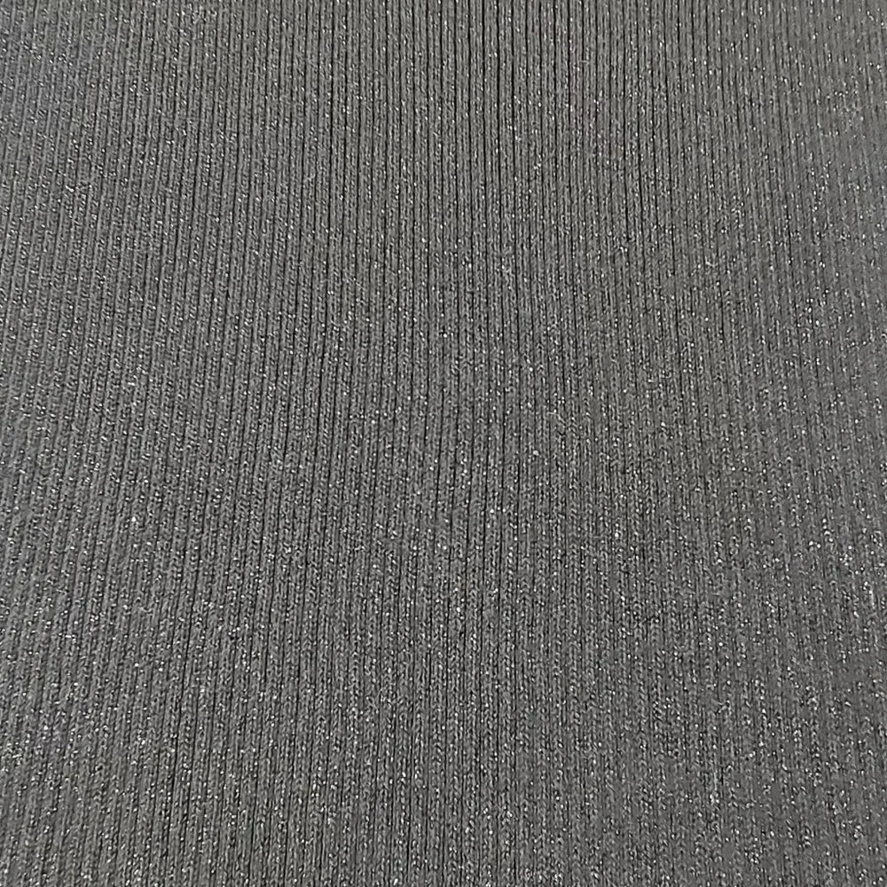 LIZ CLAIBORNE Turtleneck Black Sparkle Stretch Womens Medium Metallic Thread - Picture 4 of 9